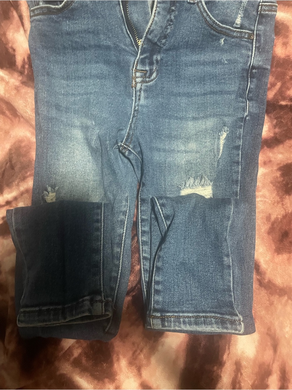 Wax Jean Blue Skinny Distressed Jeans